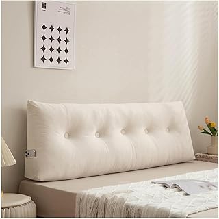 Cojín triangular para respaldo de sofá cama, almohada de cuña para mayor comodidad y apoyo, color blanco, 200 x 50 x 20 cm, ideal para decoración de sala de estar y dormitorio