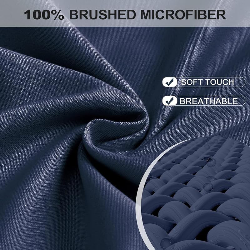 Image of Amazon Brand - Umi Cotton Feel Glace Cotton Fade Resistant Elastic Fitted Queen Size Bed Bedsheet with 2 Pillow Covers Fits Upto 8 inches Mattress, Size- 60x72x10 Inches, Blue