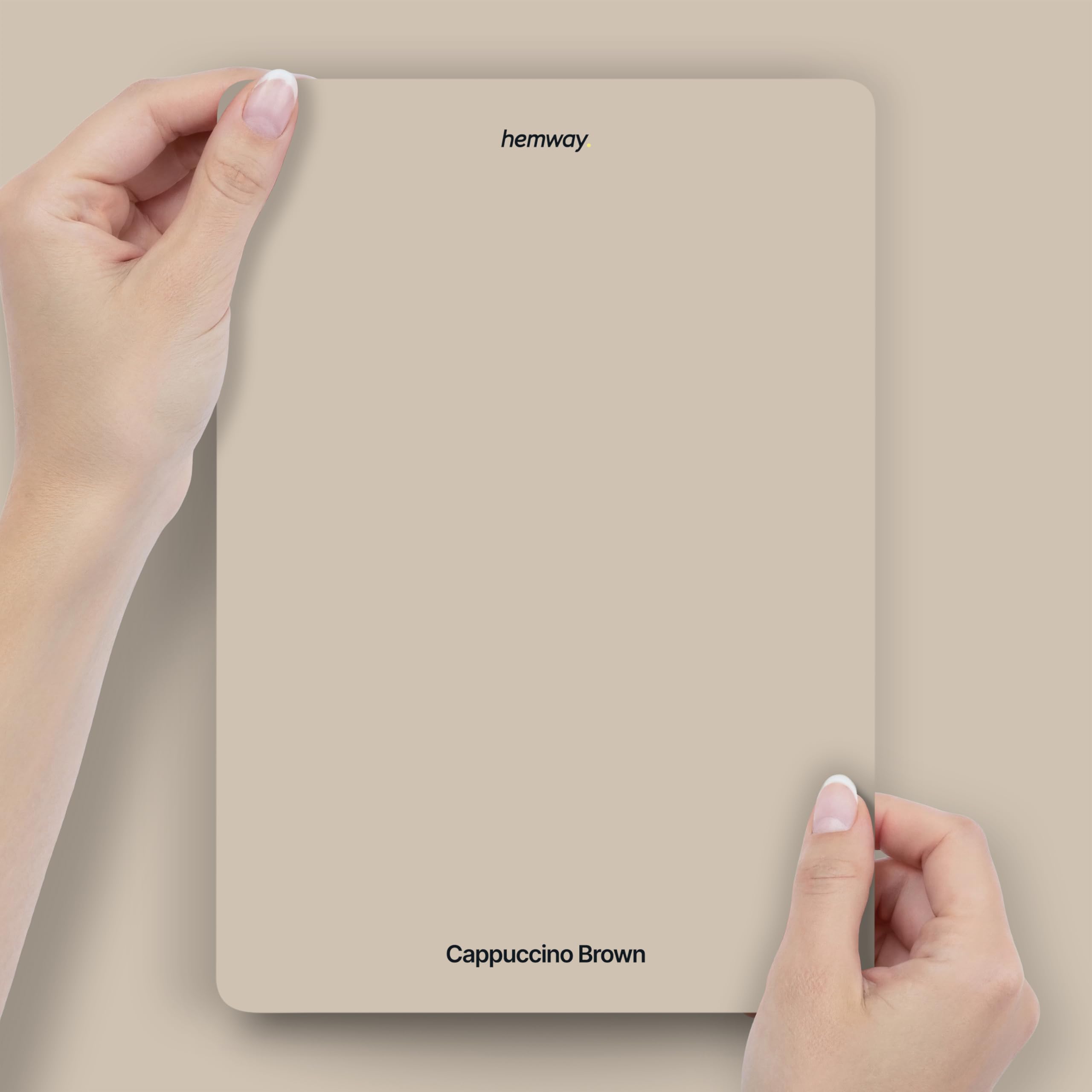 Hemway Cappuccino Brown Peel & Stick Sample Chalk Paint | A5 Accurate Colour Swatch, Mess-Free Alternative to Paint Tester Pots, Easy To Use, Eco-friendly, for Interior Furniture & Walls