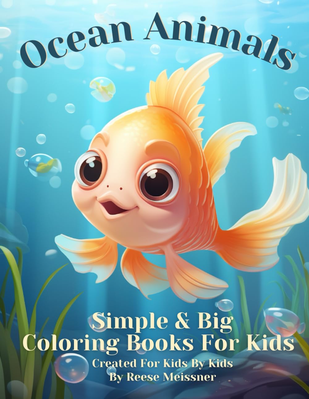 Ocean Animals: Simple & Big Coloring Book For Kids (Simple & Big Coloring Books for Kids)