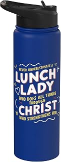 Lunch Boss Cafeteria Worker Lady Cook Lunch Lady Stainless Steel Insulated Water Bottle