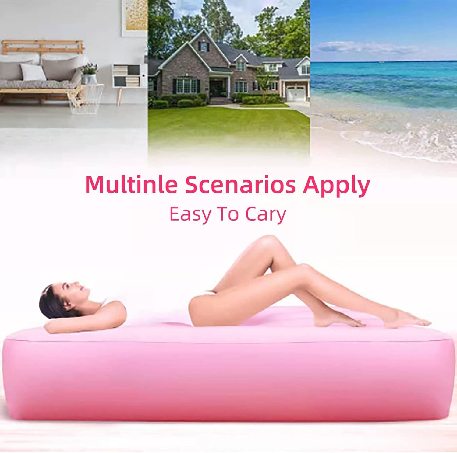 thicvalley Matelas Gonflable BBL après Chirurgie, Oreiller de lit BBL après Chirurgie pour Les Fesses, lit de récupération brésilien avec Trou pour Dormir après Une Chirurgie des Fesses