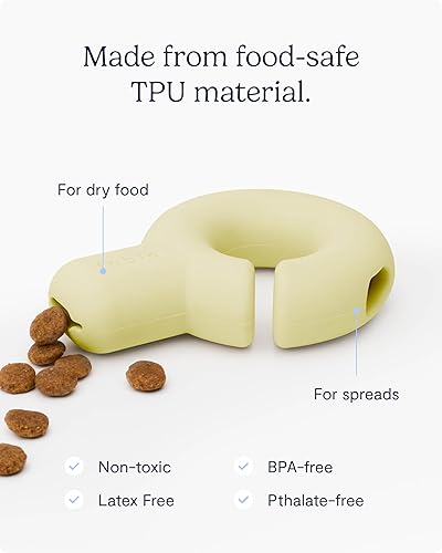 Miniatura 4 de FABLE The Falcon - Juguete dispensador de golosinas para perros, diseño entrelazado, dispensador de golosinas para perros de 2 cavidades para