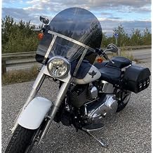 20" Dark Tint Replacement Windshield Compatible with Harley Davidson Heritage Softail FLSTC, Fat Boy FLSTF, Softail Deluxe FLSTN