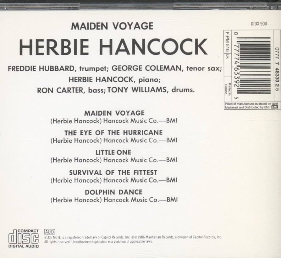 Herbie Hancock - Maiden Voyage CD付き Maiden Voyage - Herbie Hancock: Amazon.de: Musik-CDs & Vinyl