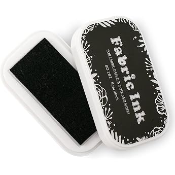 Fabric Stamp Pad for Rubber Stamps Washable Craft Stamp Pads for Card Making Scrapbook Permanent Ink Pad for Wood Paper 3.7 x 2.1 inch Black 282