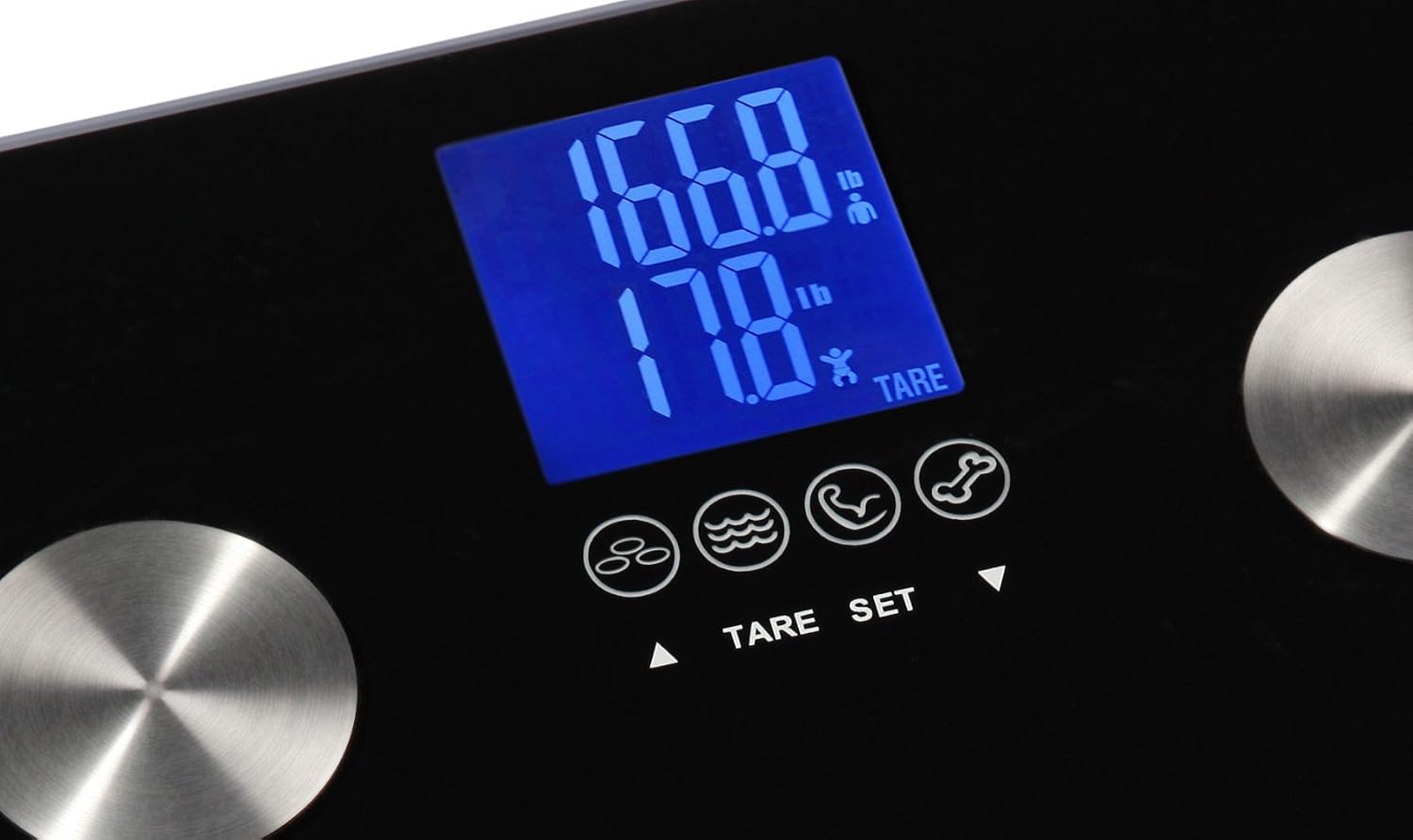 Ozeri Touch 440 lbs Total Body Bath Scale – Measures Weight, Fat, Muscle, Bone & Hydration with Auto Recognition and Infant Tare Technology
