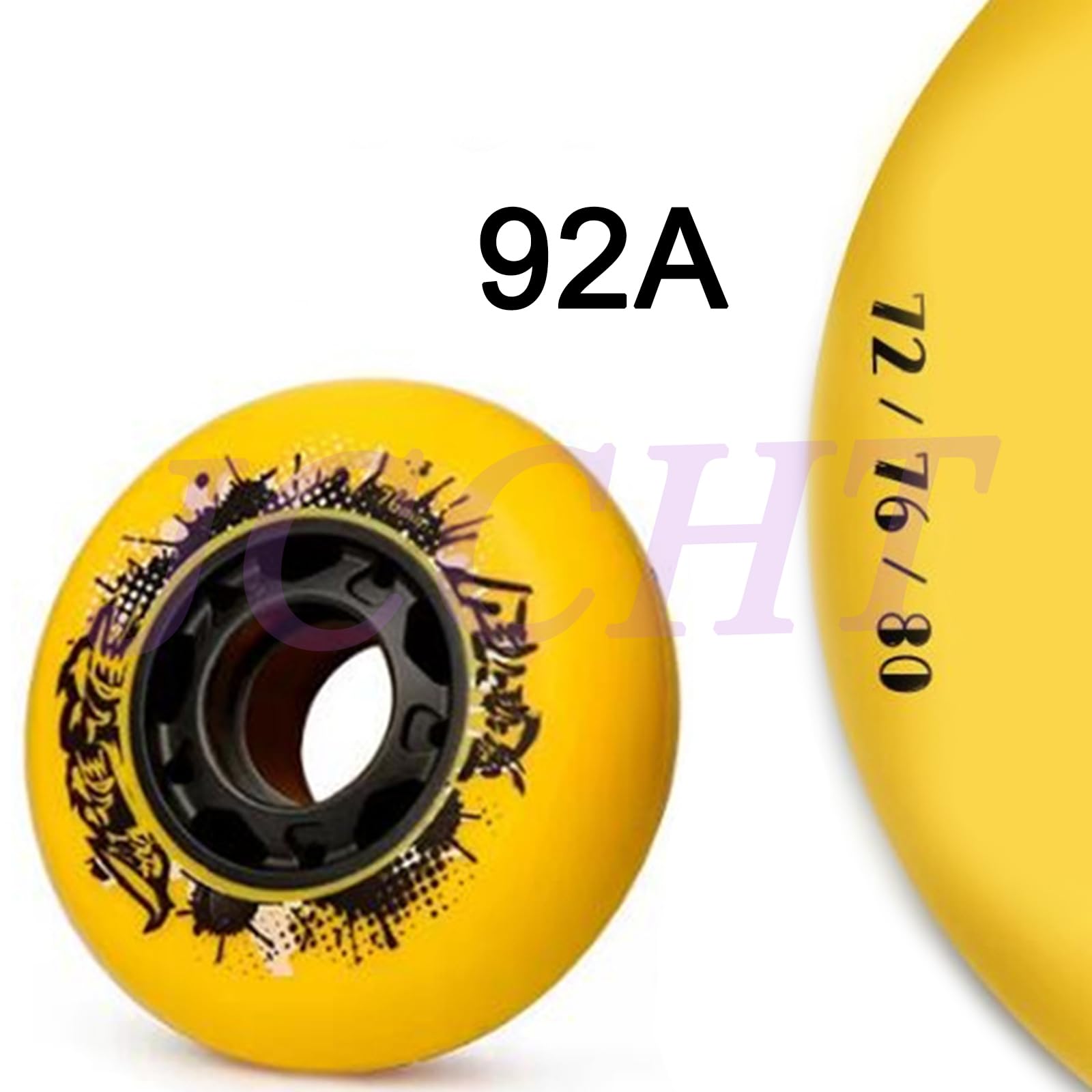 Roues De Roller En Ligne 92A/95A - Lot De 8 Roues 72/76/80 Mm - Caoutchouc PU Pour Patinage Vitesse Et Hockey
