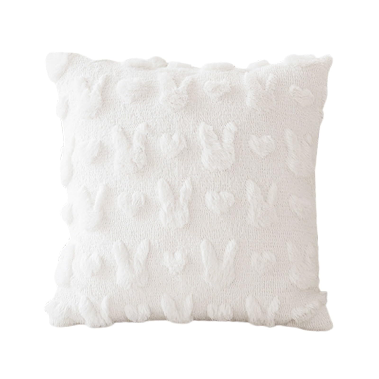 2 Stück Oster Kissenbezug 45x45 Cm Weiß Mit Hasen Motiv - Fluffy Couchkissen