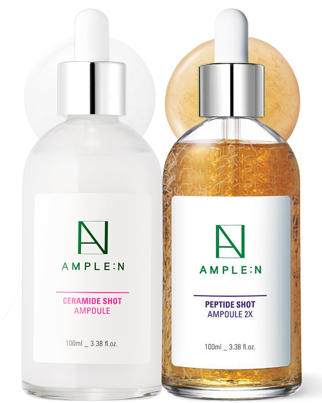 AMPLE:N Ceramide Shot Serum 100ml and AMPLE:N Peptide Shot Serum 2X 100ml Bundle