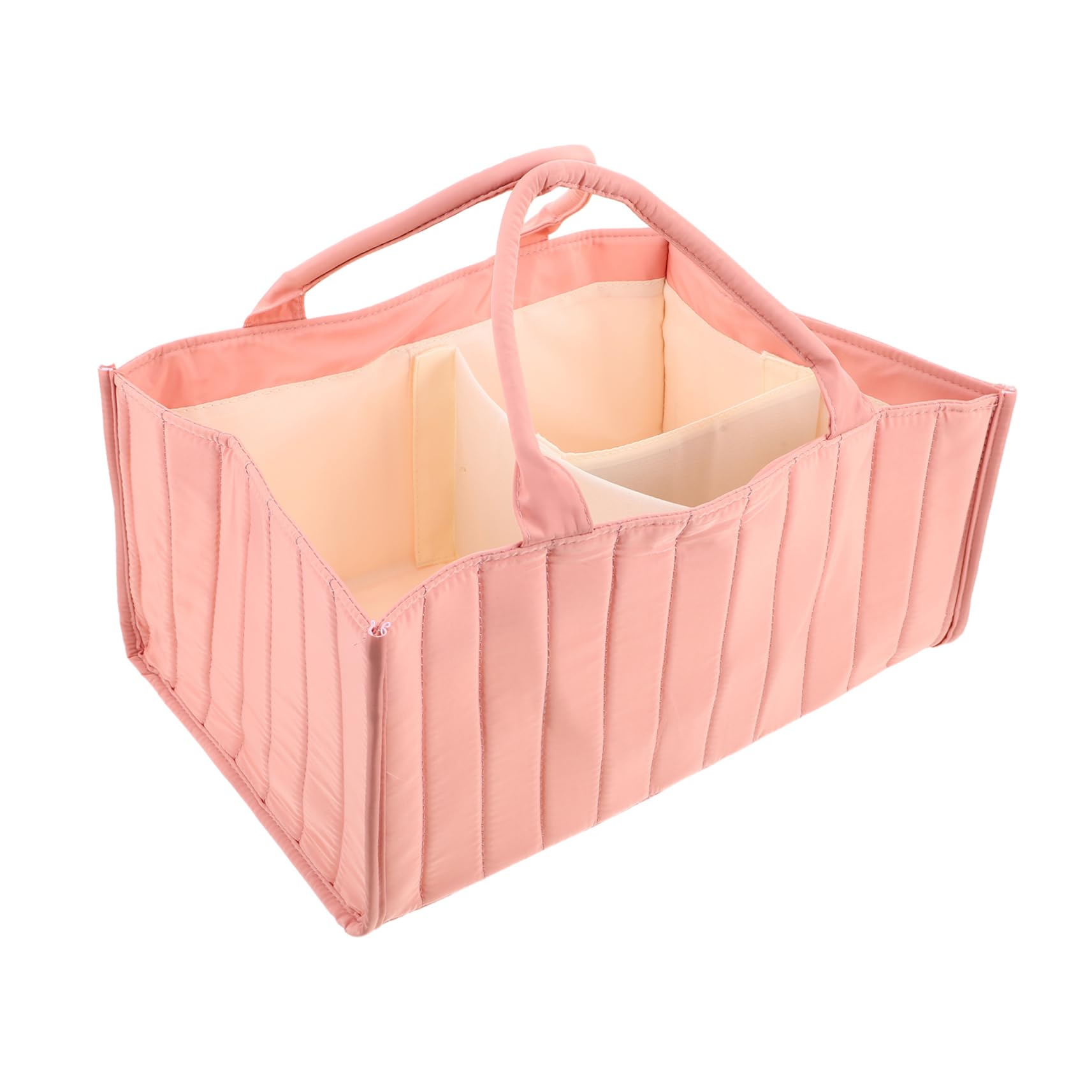 BESPORTBLE Diaper Bag Diapers Storage Basket Bag Changing Table Organizer Stuff for Newborn Travel Diaper Pouch Stroller Hanging Bags Diaper Caddy Basket Cotton Pink