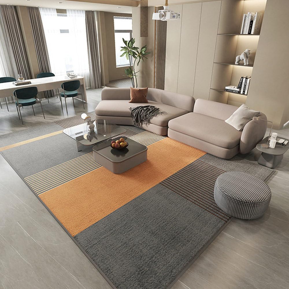 Tapis de salon de luxe anti-glisse pour canapé et séjour