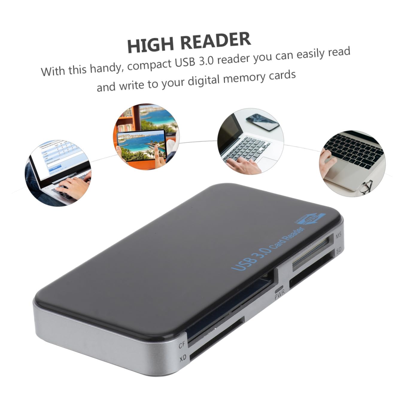 Lettore Schede Plug And Play Nero USB 3.0 Compact Flash Rapido