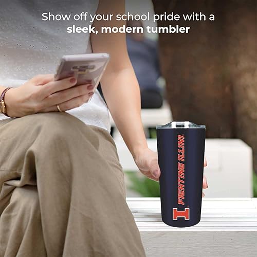 Miniatura 540 de Campus Colors Vaso de acero inoxidable de la NCAA perfecto para el día del partido, 18 onzas, doble pared, mantiene las bebidas perfectamente Azul