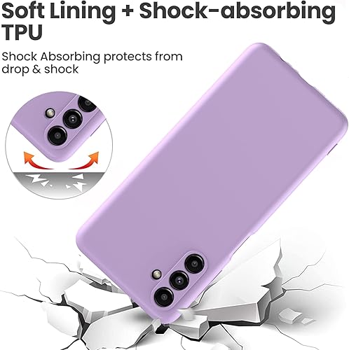 Miniatura 5 de Foluu Funda de silicona para Samsung Galaxy A14 5G, funda protectora de goma de gel líquido con forro de microfibra suave, carcasa rígida delgada a