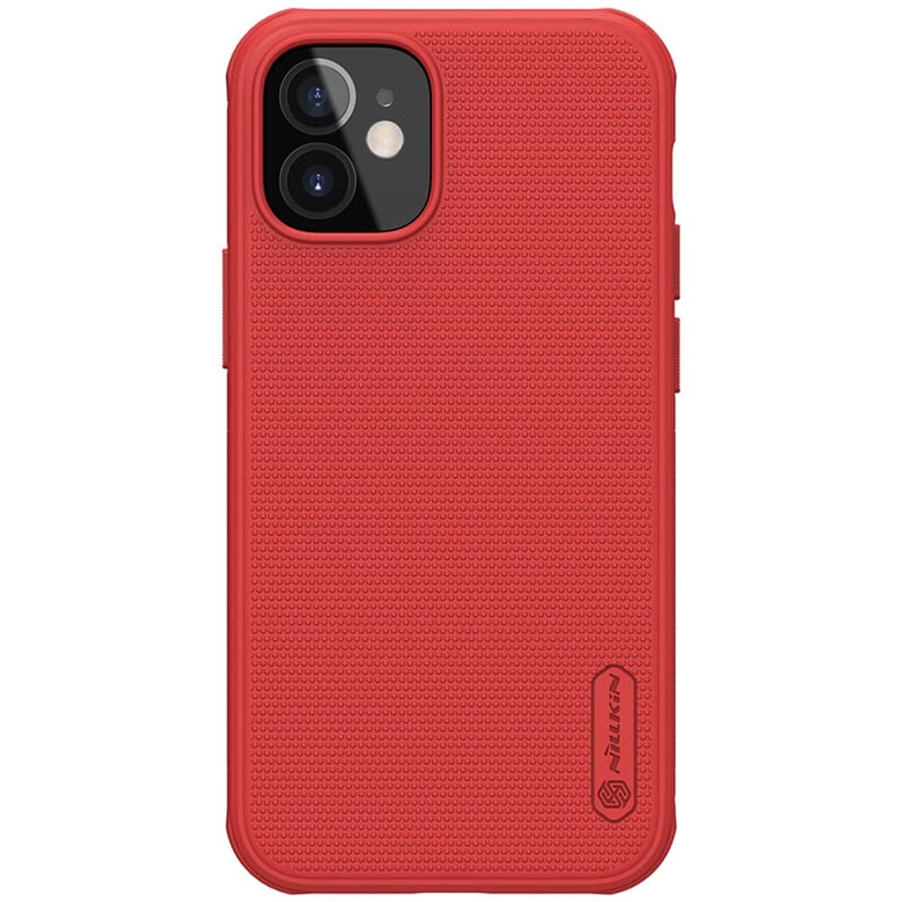 Nillkin Cover Compatible with iPhone 12 Mini Case Super Frosted Shield Pro Hard Phone Cover [ Slim Fit ] [ Designed Case for iPhone 12 Mini ] - Red