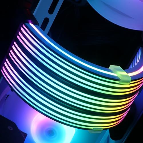 Miniatura 6 de SAMA 24PIN ARGB Cable de extensión negro direccionable 5V 3pin conectores Aura Sync Cable Kit de extensión de placa base doble lado