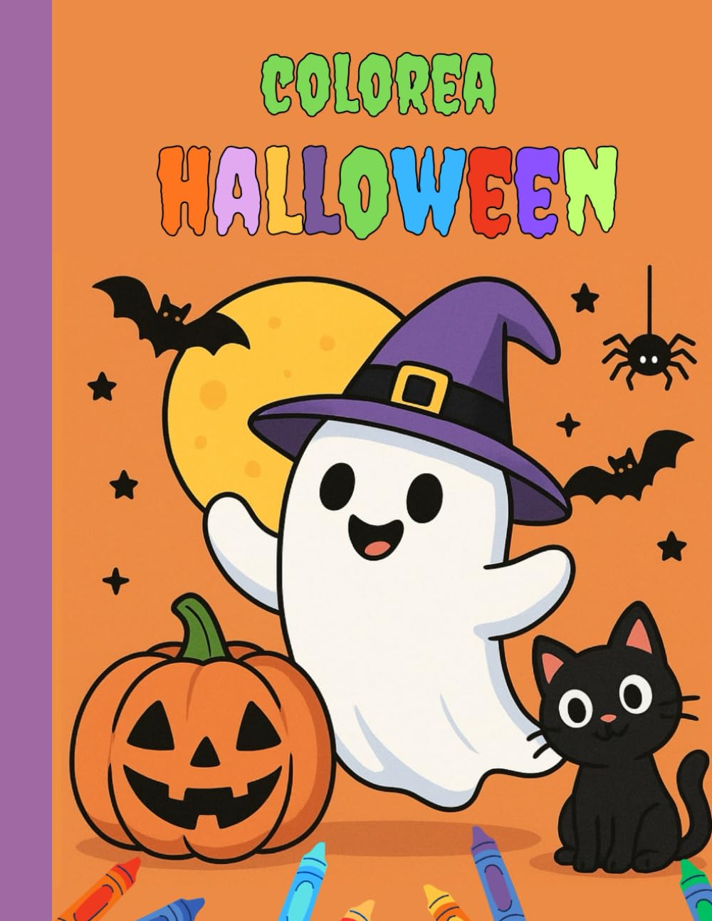 COLOREA HALLOWEEN: Libro de colorear para niños | Dibujos de brujas, fantasmas, calabazas, vampiros...| Halloween para colorear, infantil (3-7años)