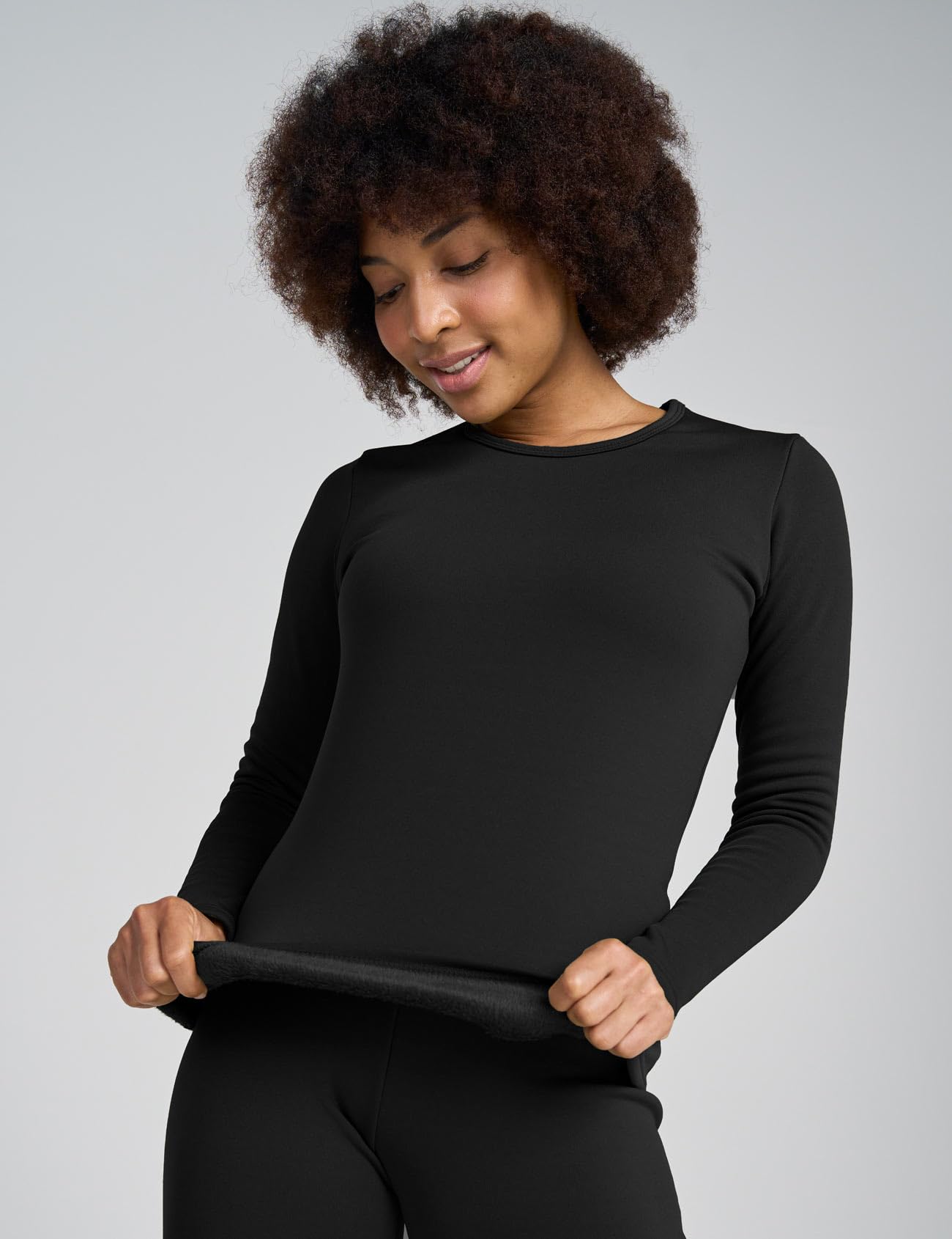 LAPASA Completo Termico Donna Fodera in Micropile Calore Base L17 - Abbigliamento Intimo Invernale Maglietta Pantaloni Calzamaglia Tuta Sci Trekking