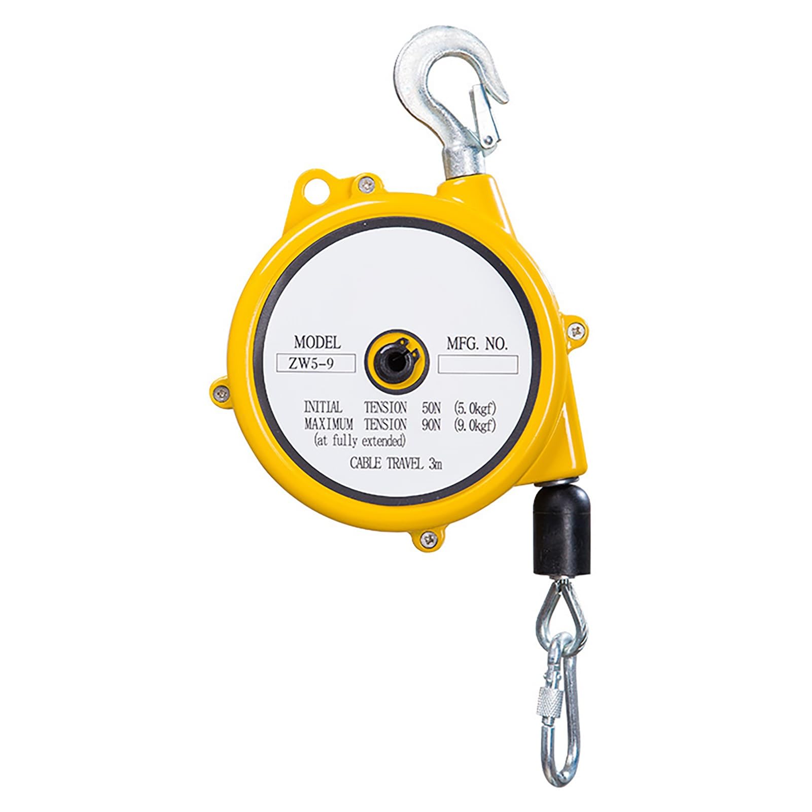 Rohcghc One Color Spring Balancer, Spring Balancer Heavy Duty, Retractable For Assembly Line Auline Automobile Mold, Parts Welding Wire Rope Length(3M5-9Kg)