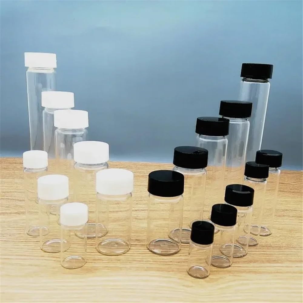 Glassware Labware 10pcs/lot Lab Transparent Glass Bottles Reagent Vial With Screw Cap Inner Pad Capacity 10/15/20/30/40/50/60ml(50ml)