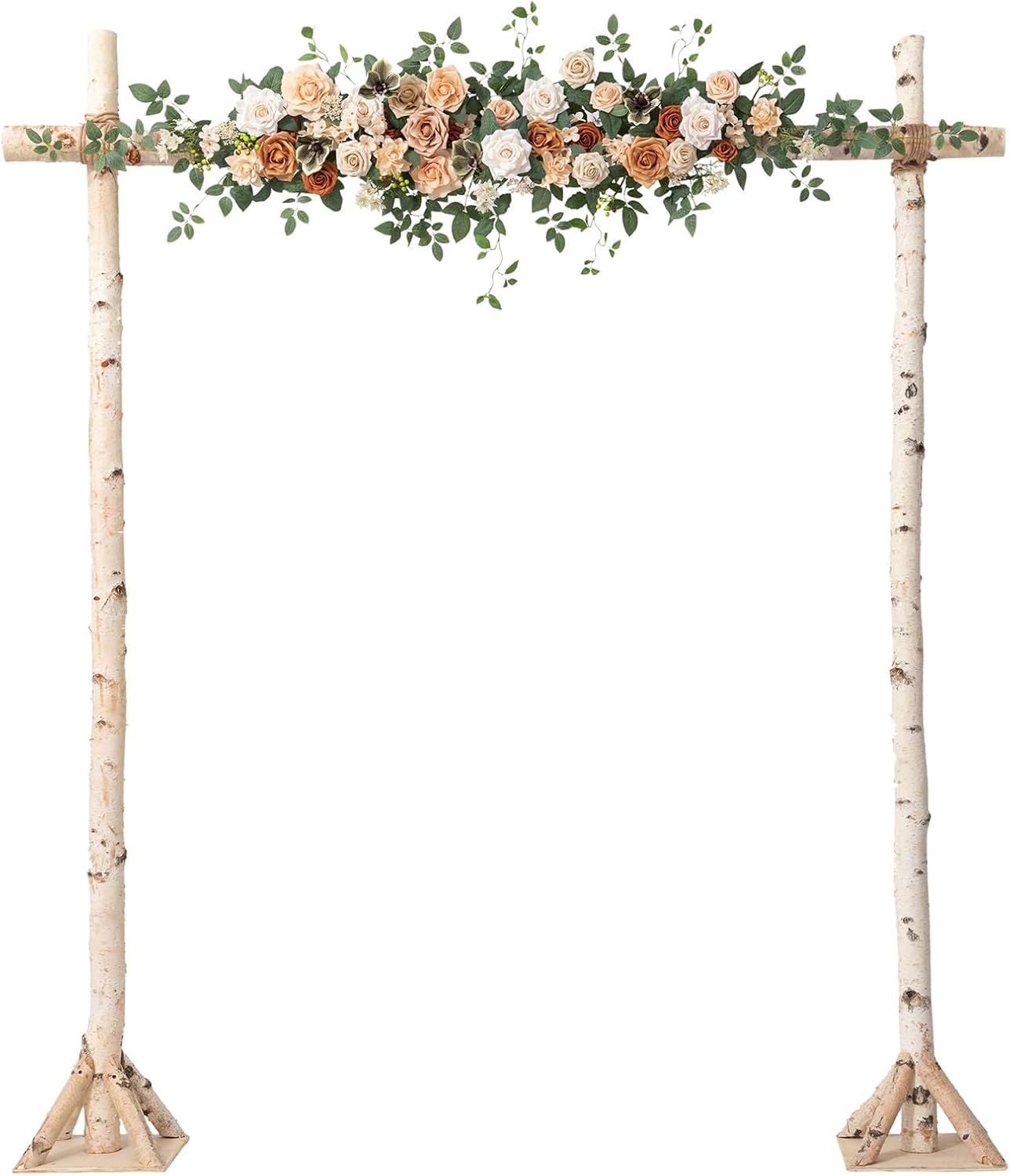 Ling's moment Wedding Arch Flowers - 6.5FT Floral Garland for Ceremony Arbor Backdrop Decoration - Artificial Rose Floral Swag for Sweetheart Table Birthday Party, Baby Shower, Blush Pink