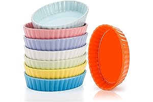 Foraineam Oval Ramekins, 6 Ounce Porcelain Oval Baking Ramekins