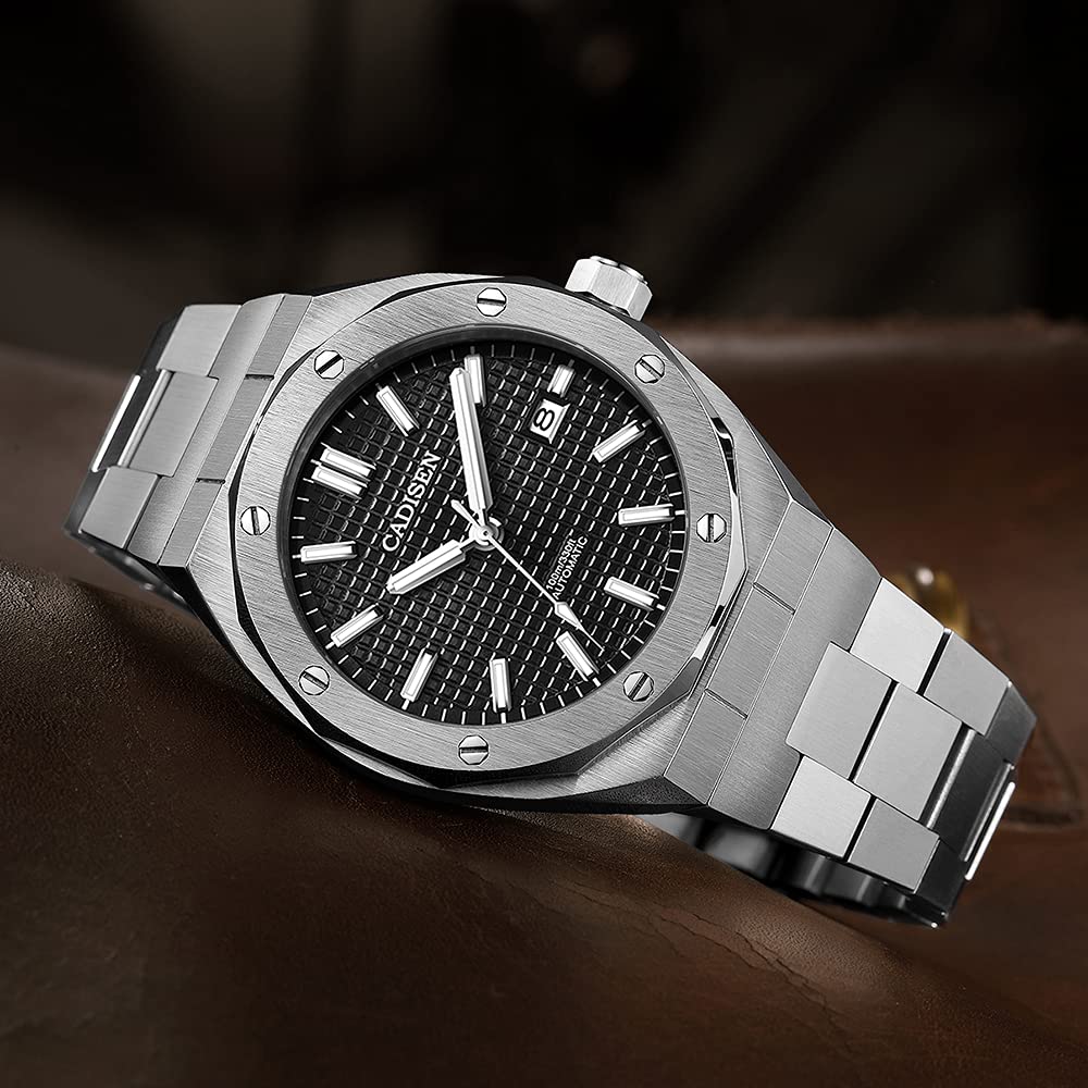 CADISEN - Reloj automático para Hombre con Cristal de Zafiro Impermeable a 100 m