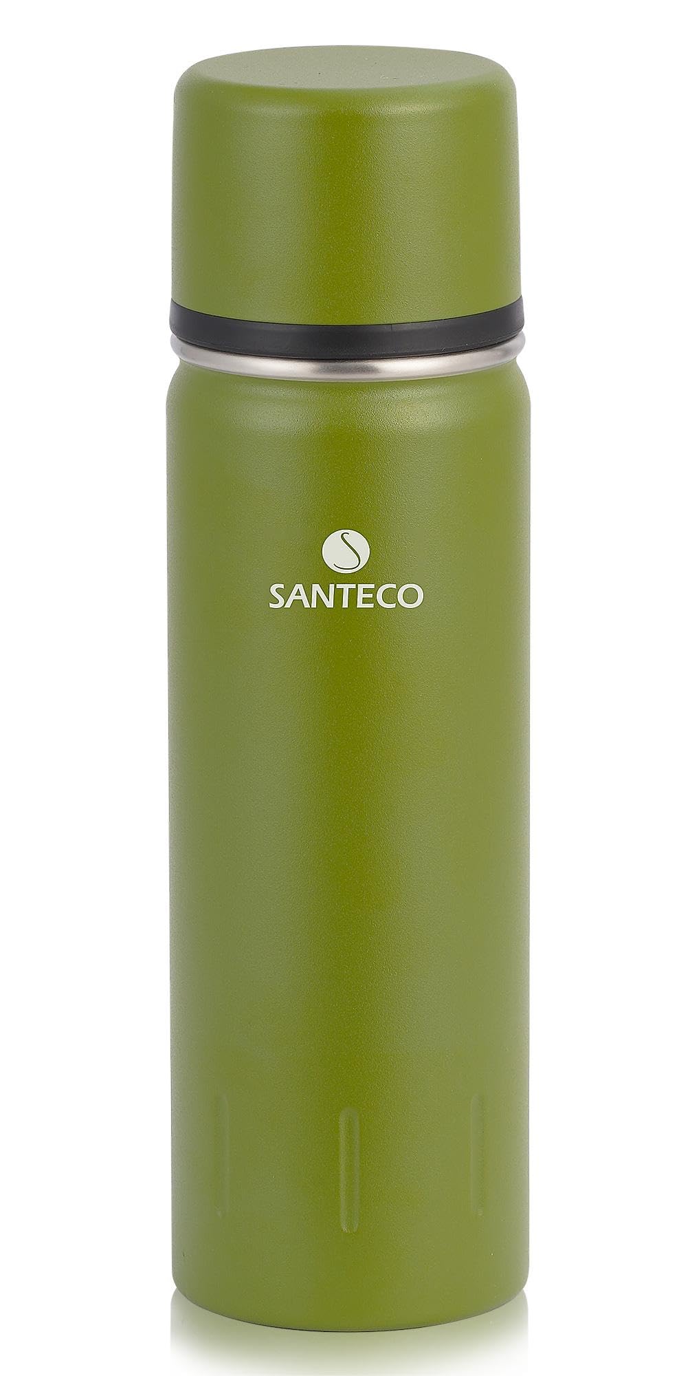SANTECO Thermoskanne Thermosflasche Edelstahl 1l, 500ml, Auslaufsicher Isolierflasche mit Trinkbecher für unterwegs, Kaffee & Tee für Kinder, Sport, BPA-Frei, 24H Kalt & 12H Heiß