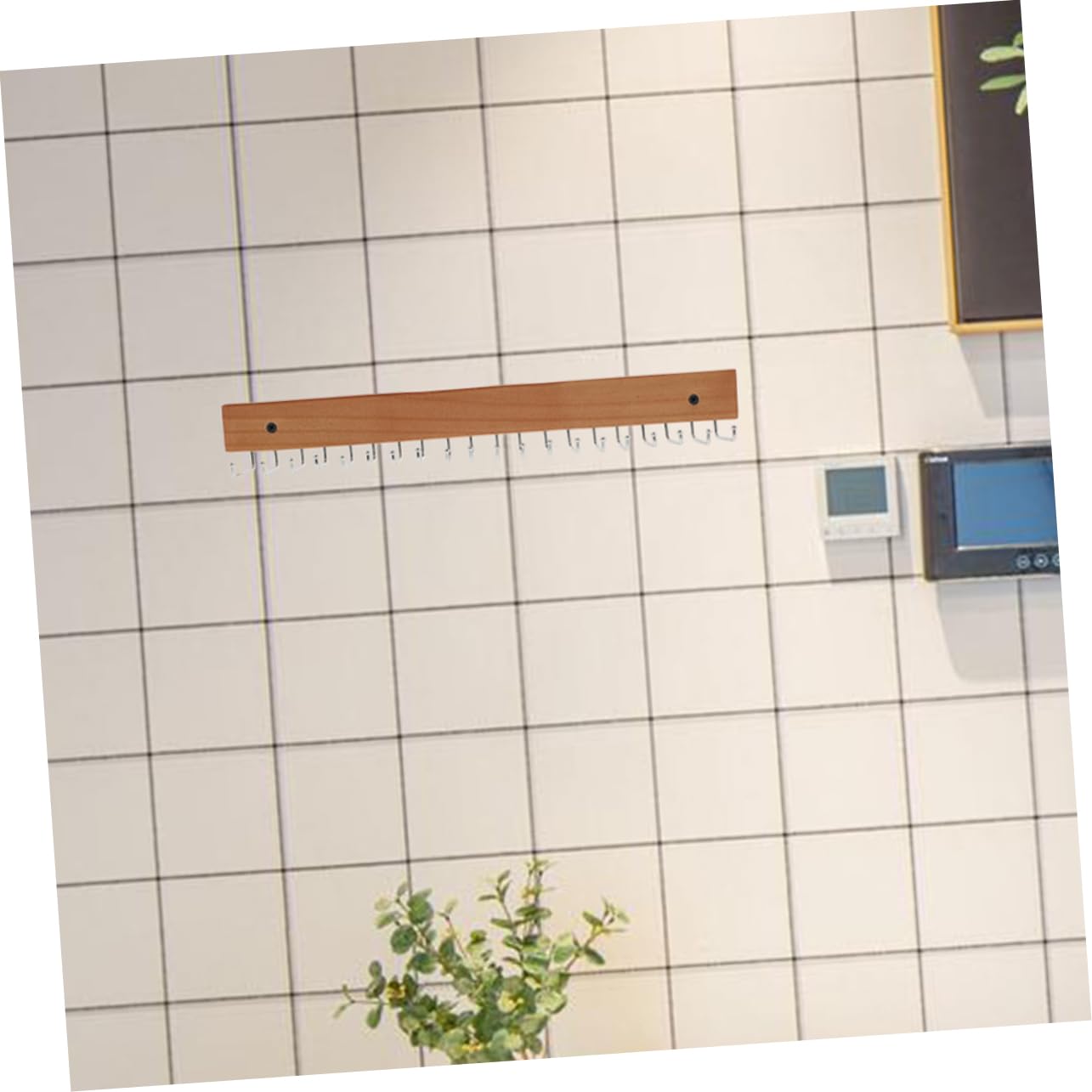 Perchero de Pared de Madera 2 Piezas para Corbatas y Cinturones