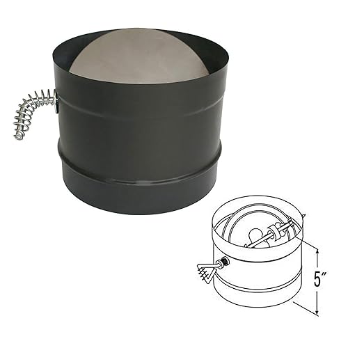 Miniatura 5 de Simpson Duravent - Amortiguador de tubo para estufa, 6 pulgadas de diámetro, hierro fundido de 24 Ga