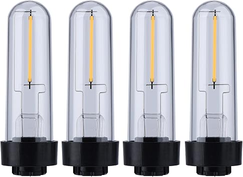 YONGJIA Solar Garden Light Replacement Bulb, LED, 0.5W Warm White, Pack of 4