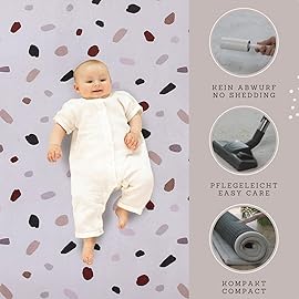 Hakuna Matte CloudSoft Baby Play Mat for Floor 60 x 80 Confetti - Coral Velvet Memory Foam Rug for Crawling & Cozy Play - Non-Slip, Water-Resistant, Easy-CareTummy Time Mat, Playmat for Playpen