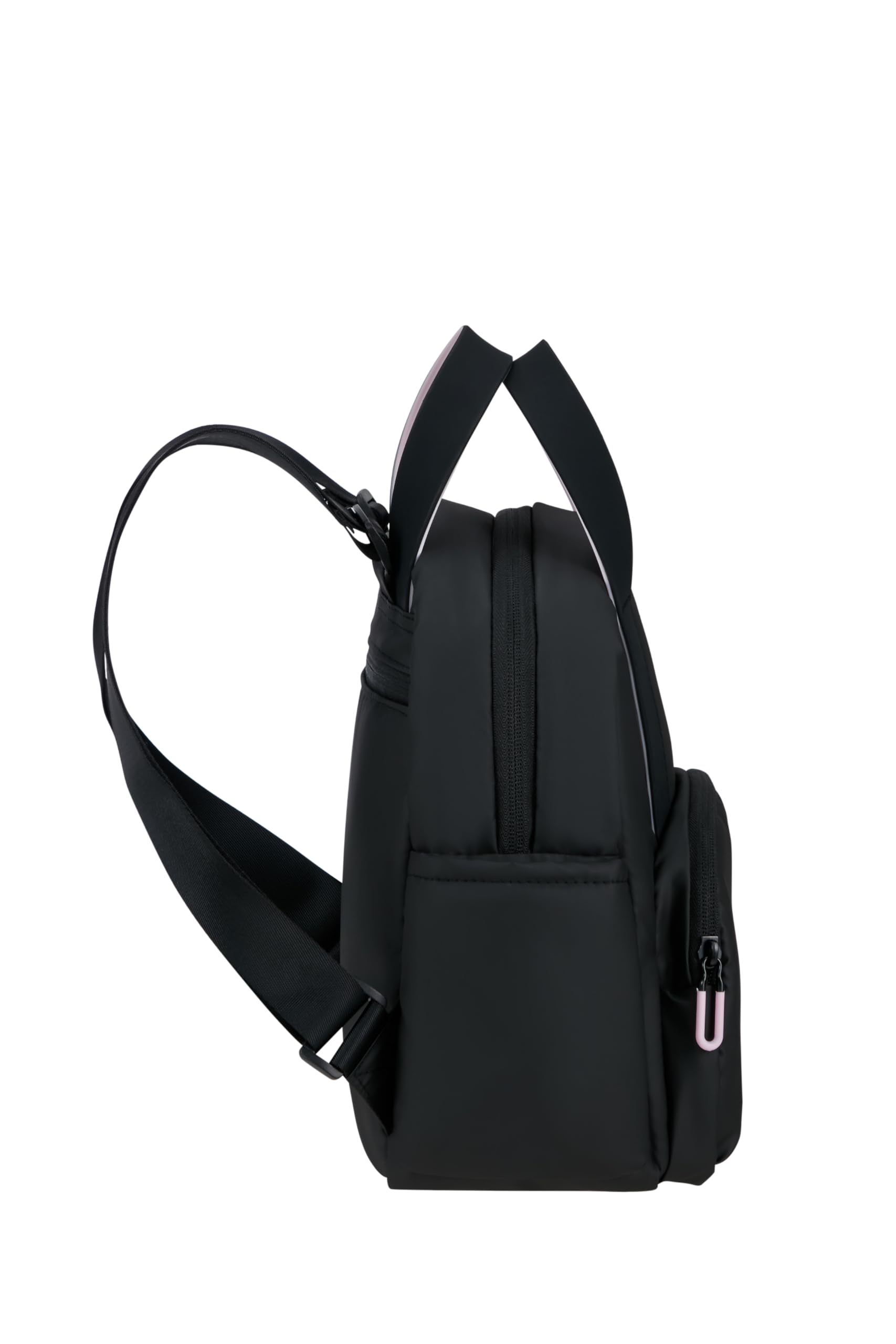 American Tourister Puffypop - Mini Plecak Damski (35 cm, 8.5 L) - Przegroda na AirPods & Tablet - 2 Uchwyty na Butelki - Czarny