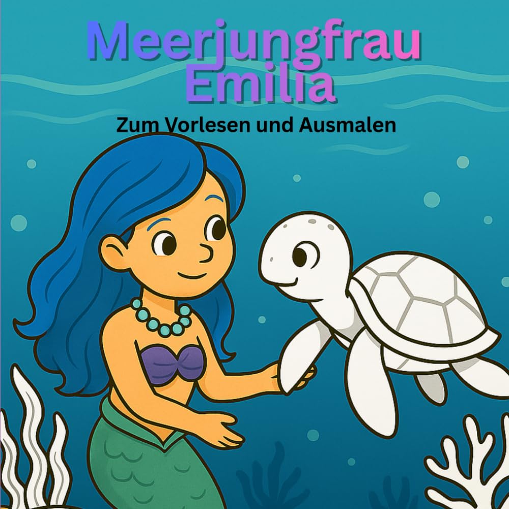 Meerjungfrau Emilia: Zum Vorlesen und Ausmalen