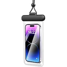 XSDYWaterproof Phone Pouch, Waterproof Cell Phone case for Cell Phones up to 7.2 inches, Transparent Underwater IPX8 Dry Bag Waterproof Touch Photo face Black+White