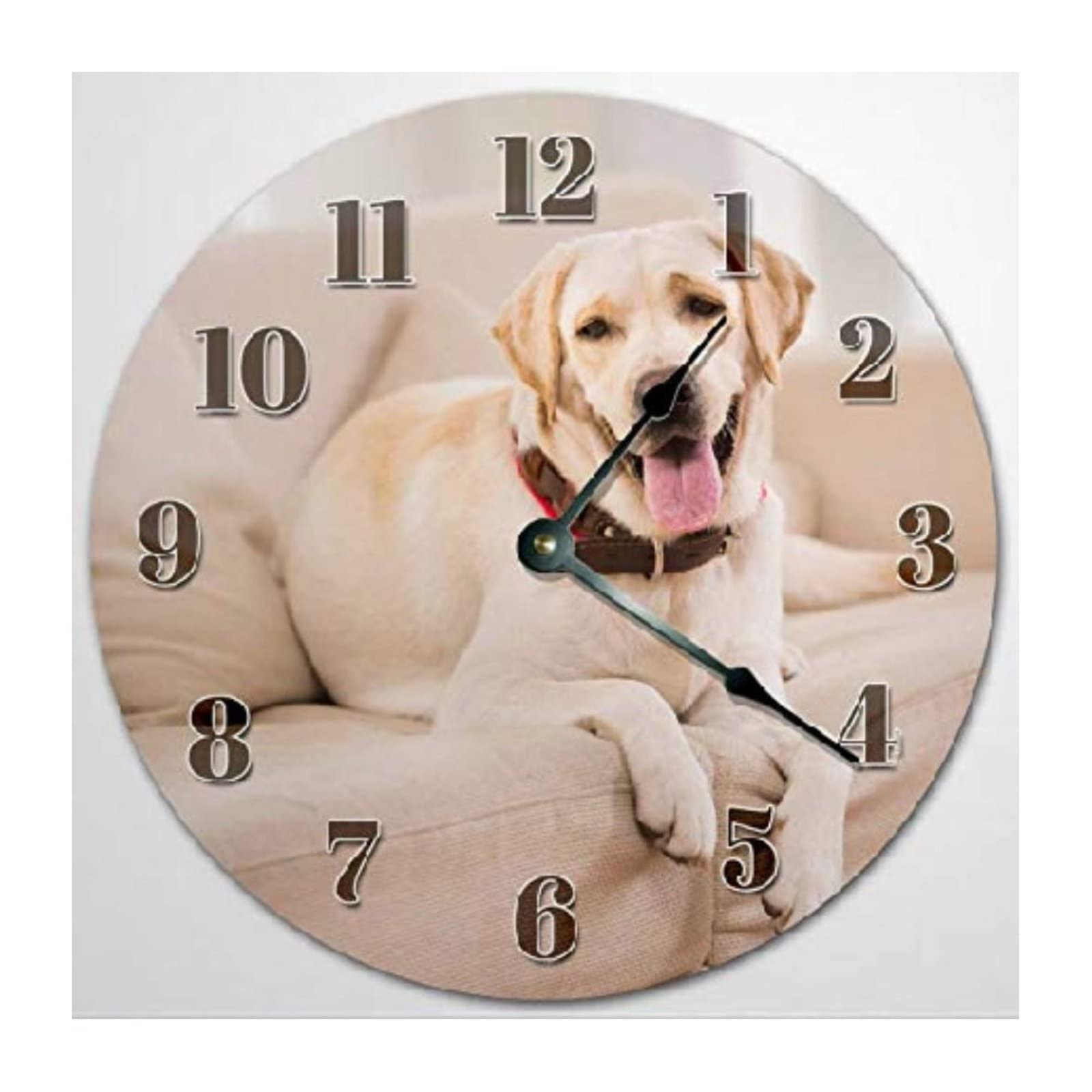 Horloge murale Labrador silencieuse pour décorer la cuisine et la maison familiale