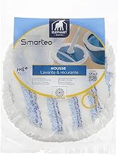 ÉLÉPHANT Maison Smarteo Washing Cover - Highly Absorbent Microfibre - Scratching Areas - Adaptable to the Smarteo Kit - Cleans All Types of Floors - High Quality and Effective - Made in France