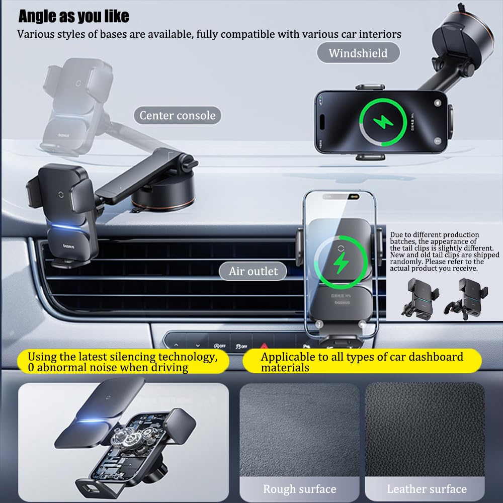 Supporto per telefono da auto per Mercedes-Benz W167 Classe GLE 2019-2024 2025, supporto per telefono cellulare per parabrezza, cruscotto, bocchetta dell'aria, supporto per smartphone