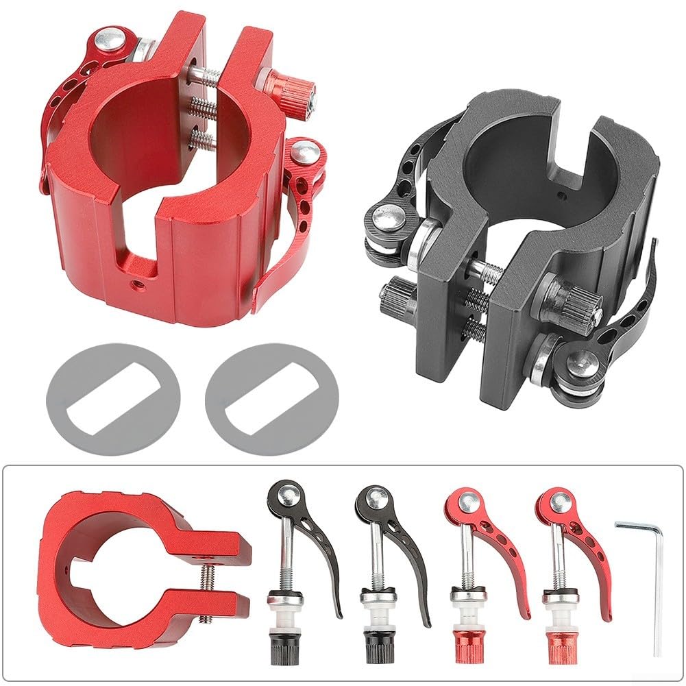 Meccanismo pieghevole in alluminio resistente, 79 mm, nero rosso (rosso)
