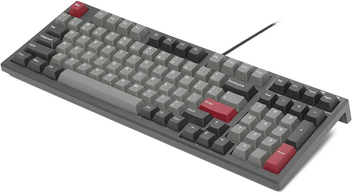 KPREPUBLIC Flesports FL980 Mechanical Gaming Keyboard Full RGB Backlit LED Computer Keyboard PBT Doubleshot keycap Hot Swappable Box Switch (Box Red Switch Edition x1, FL980 Keyboard x1)