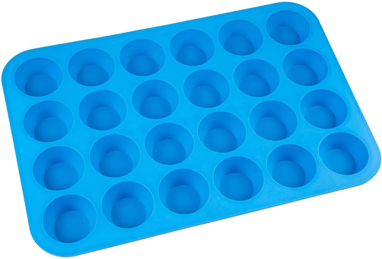24 Cup Silicone Mini Muffin Tray Blue FREE POSTAGE