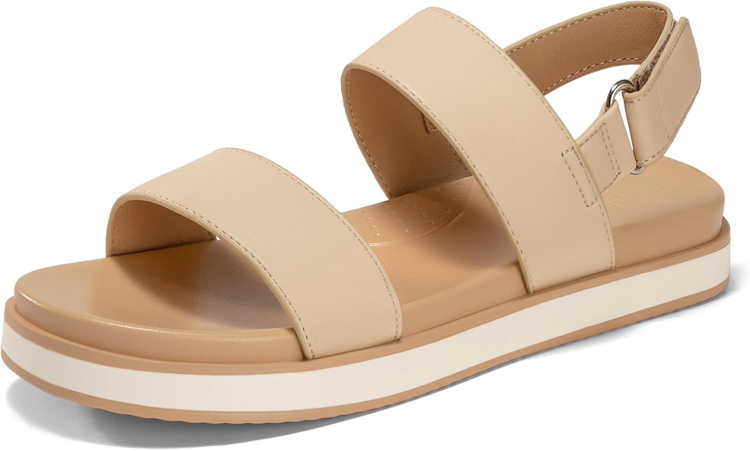 Coutgo Womens Flat Sandals Comfortable Arch Support Adjustable Double Strap Lightweight Summer Platform Sandals Coutgo Womens Flat Sandals Comfortable Arch Support Adjustable Double Strap Lightweight Summer Platform Sandals