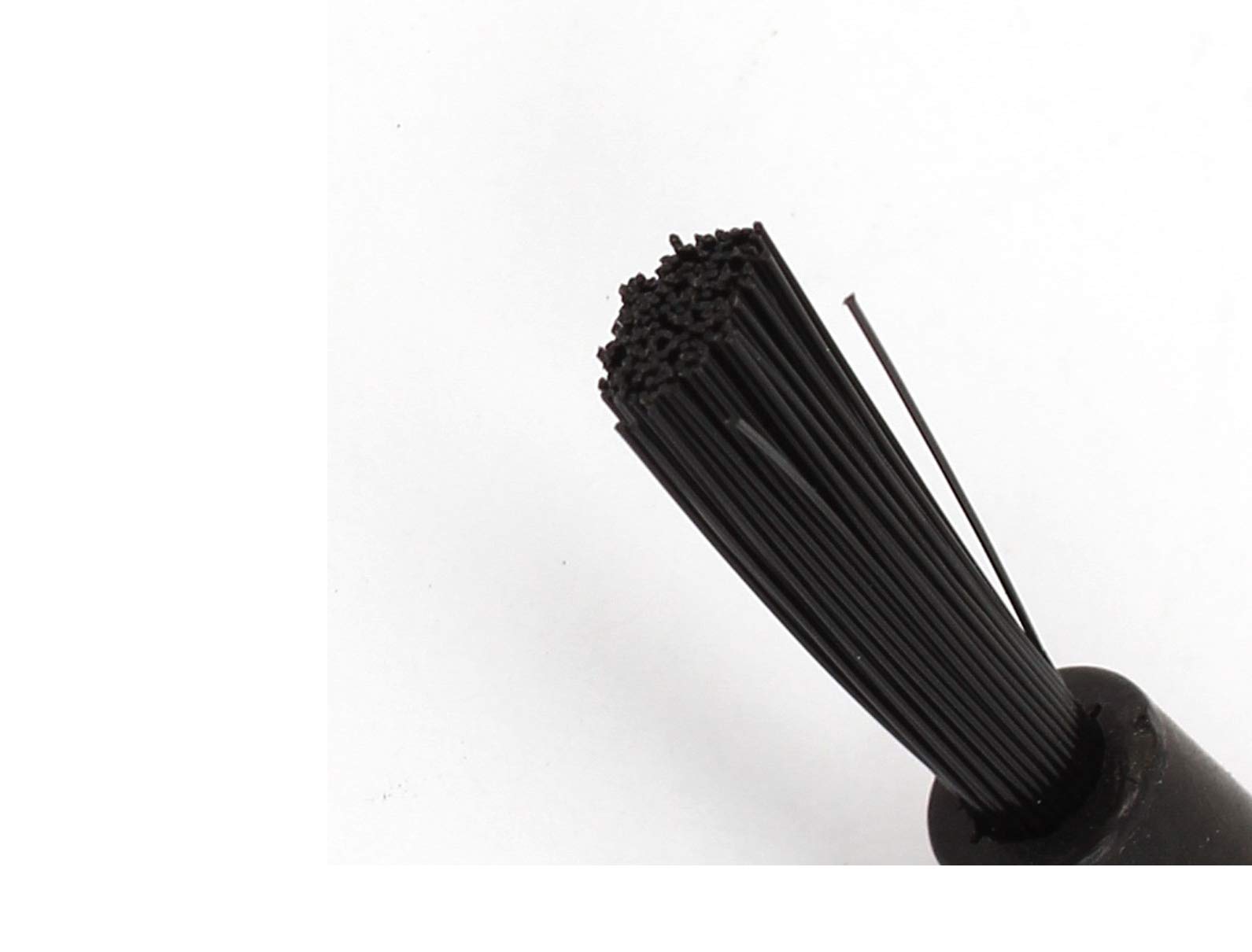 Aexit 2PCS 20mm Audio Cables x 5mm Black Plastic Round Handle Anti Static Fiber Optic Cables ESD Brush