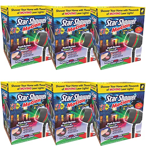 Star Shower Motion Laser Light - 6 Pack - Indoor Outdoor Laser Light Holiday Decorating Γ’β¬β Sparking or Still Red and Green Laser Lights Cover up to 3200 Square Feet Star Shower Motion Laser Light - 6 Pack - Indoor Outdoor Laser Light Holiday Decorating Γ’β¬β Sparking or Still Red and Green Laser Lights Cover up to 3200 Square Feet