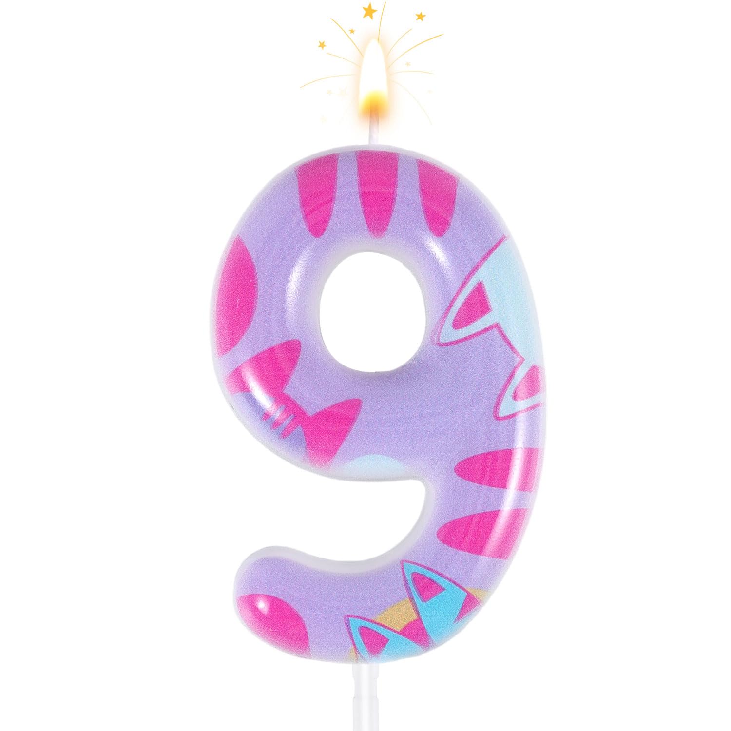 Cat Themed Birthday Number Candle, Cartoon Dollhouse Kitten Birthday Decorations Kitty Cat Numeral Cupcake Candle Cake Topper Decorations Birthday