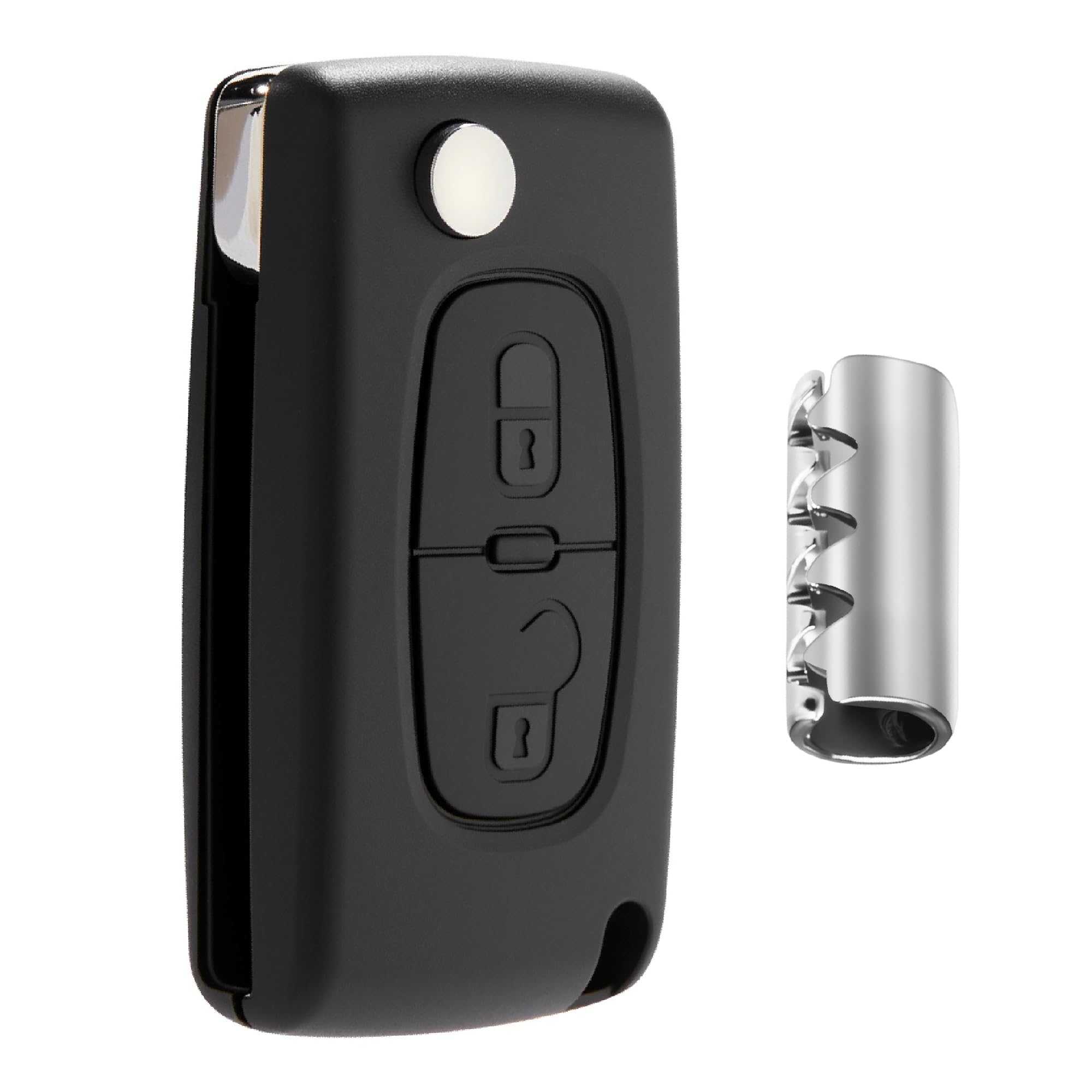 Funda Plip para Llaves Coche Mando a Distancia Compatible con Peugeot 207, 3008, 307, 308, Partner y Citroën C3, DS3, C4, Berlingo