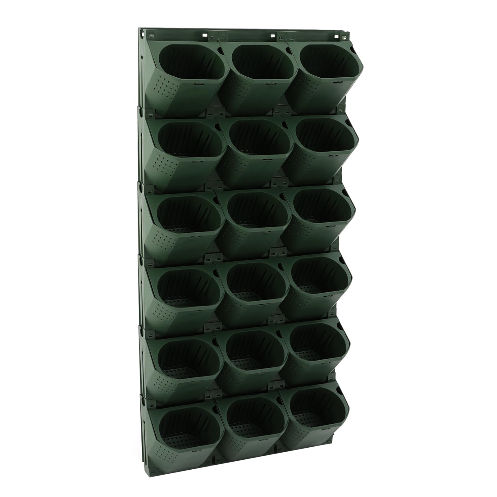 Set di 12 piante verticali da parete con 36 vasi, parete modulare per piante in polipropilene resistente alle intemperie, con inserti in tessuto non tessuto e drenaggio, portata 82 kg, per interni ed
