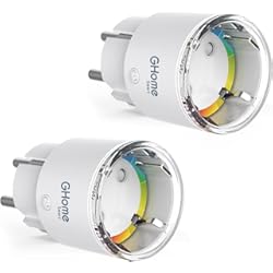 Enchufes Inteligentes Tapo GHome Enchufe Inteligente, Mini Enchufe WIFI, Enchufe Alexa con Monitoreo de Energía, Solo WiFi 2.4G, Funciona con Alexa y Google Home, Certificado TÜV, 10A