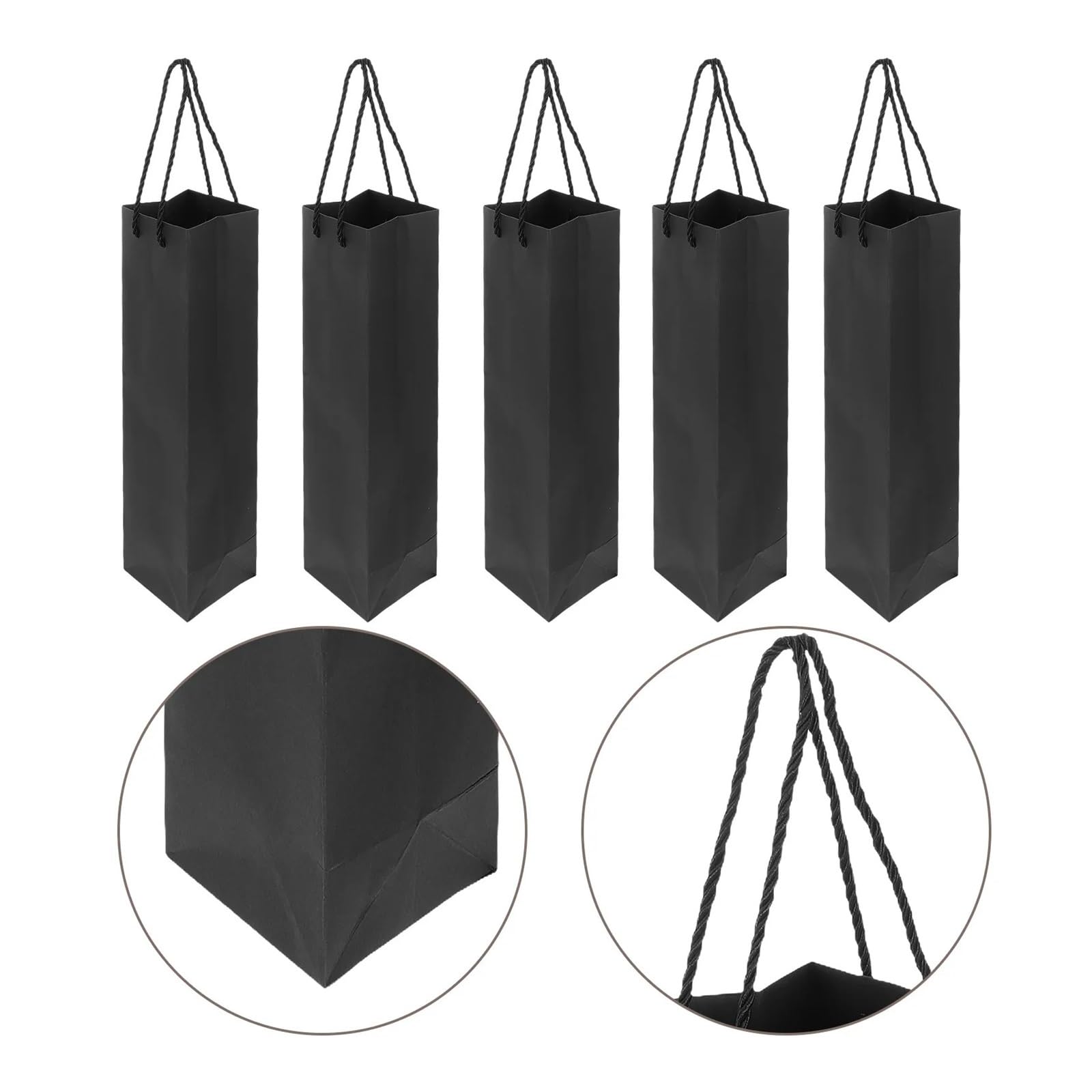 Weinflaschenbeutel, wiederverwendbar, Kraftpapier, Weihnachtsmotiv, stabiler Griff, elegantes, minimalistisches Geschenk zur Aufbewahrung von Wein, 20 Stück